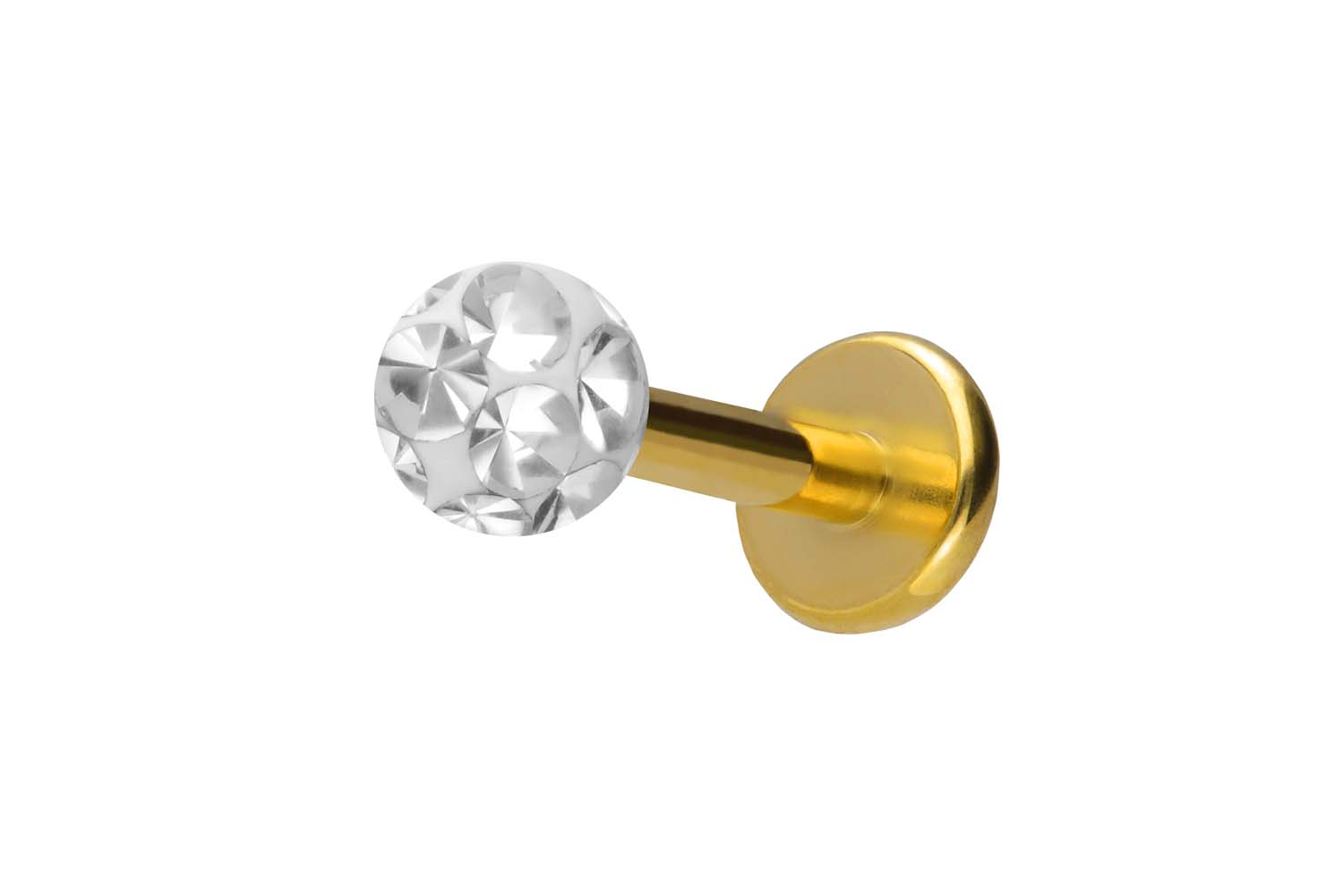 Titan Labret mit Innengewinde EPOXY-KUGEL